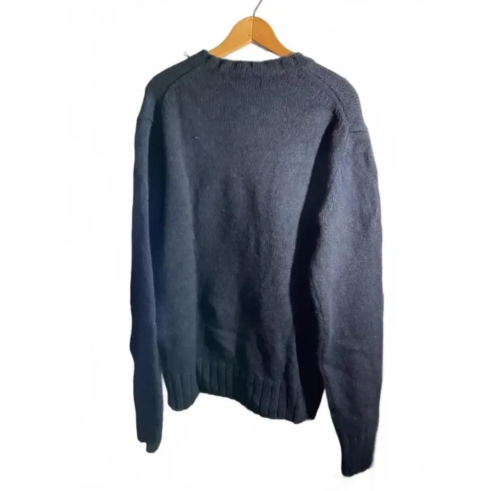 Nautica Merino Wool Men's V-Neck Sweater in Classic Blue XL